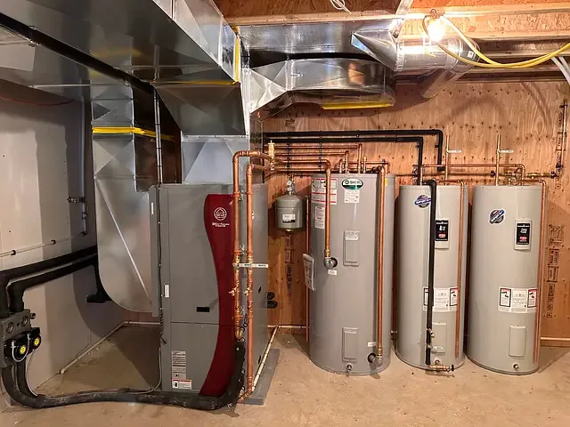 Geothermal heat pump and loop connections by Burt’s Breeze