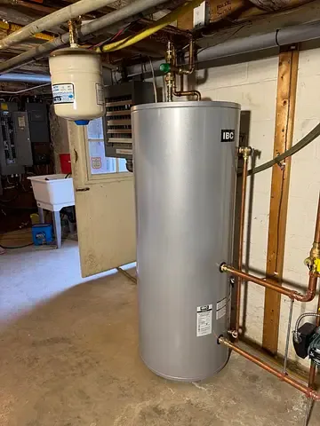 Water heater piping and connections installed by Burt’s Breeze