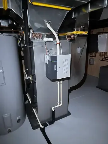 Humidification system detail installed by Burt’s Breeze